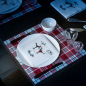 Preview: Paviot napkin Patinoire, rink, white-red-green, style